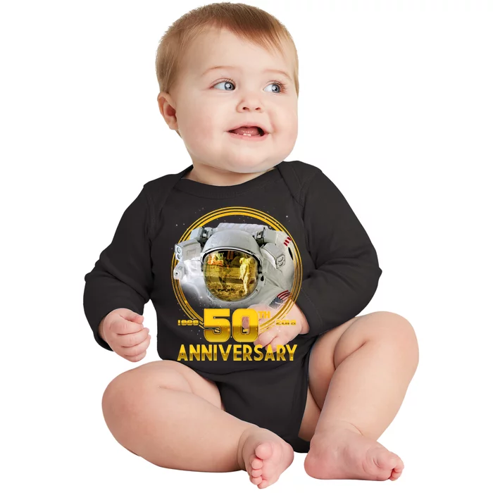 Apollo Landing 50th Golden Anniversary Baby Long Sleeve Bodysuit