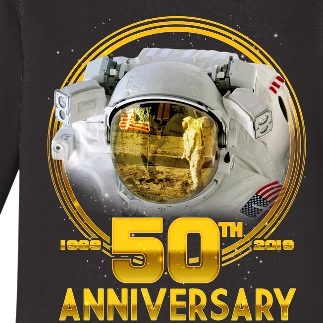 Apollo Landing 50th Golden Anniversary Baby Long Sleeve Bodysuit