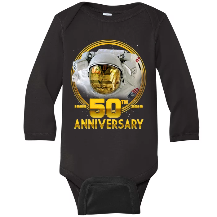 Apollo Landing 50th Golden Anniversary Baby Long Sleeve Bodysuit