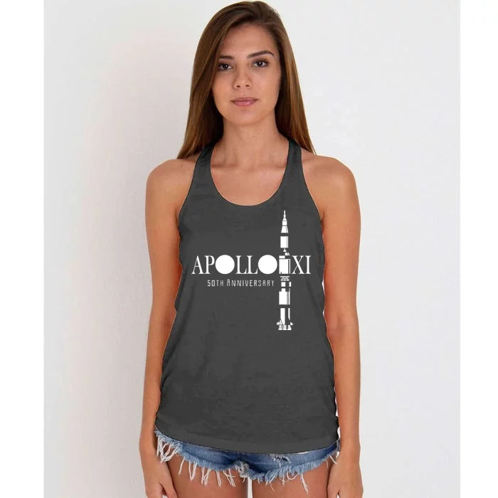 Apollo XI 50th Anniversary Moon Landing Women's Knotted Racerback Tank