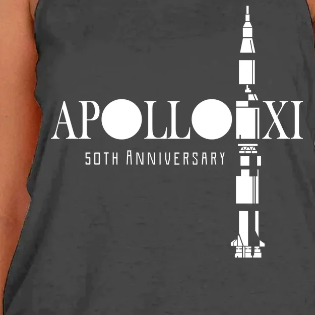 Apollo XI 50th Anniversary Moon Landing Women's Knotted Racerback Tank