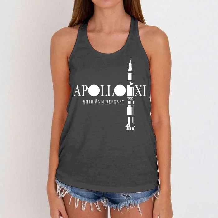 Apollo XI 50th Anniversary Moon Landing Women's Knotted Racerback Tank