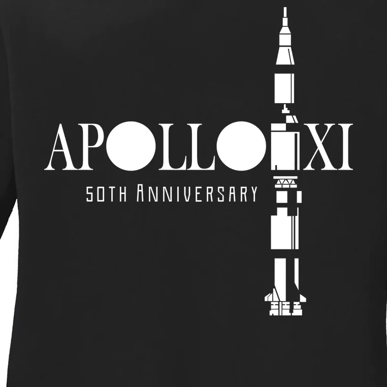 Apollo XI 50th Anniversary Moon Landing Ladies Long Sleeve Shirt