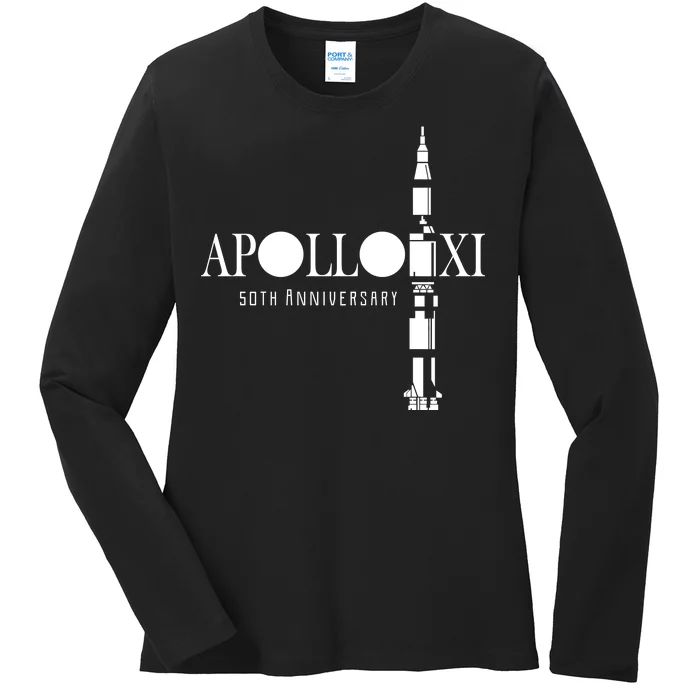 Apollo XI 50th Anniversary Moon Landing Ladies Long Sleeve Shirt