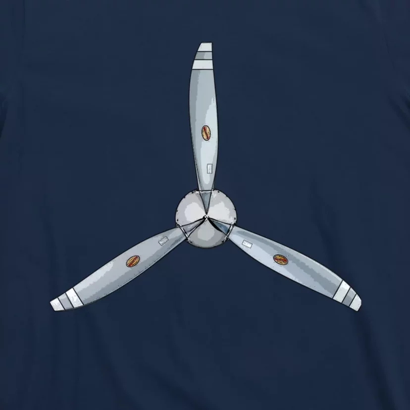 Aircraft Propeller Pilot Airplane Prop Aviation Design T-Shirt