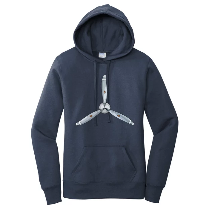 Aircraft Propeller Pilot Airplane Prop Aviation Design Women's Pullover Hoodie