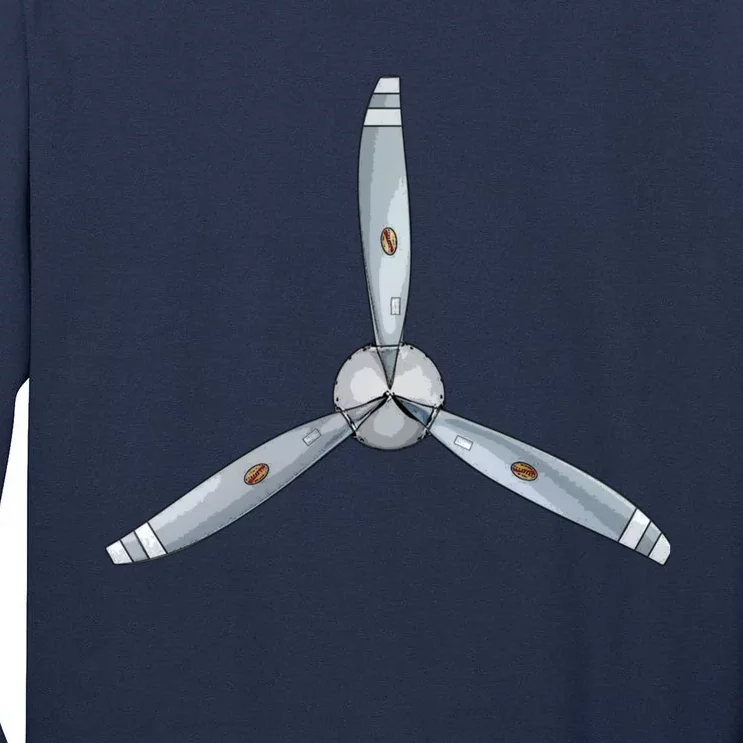 Aircraft Propeller Pilot Airplane Prop Aviation Design Tall Long Sleeve T-Shirt