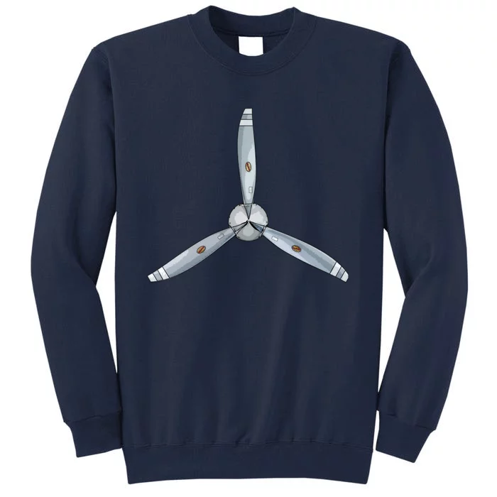 Aircraft Propeller Pilot Airplane Prop Aviation Design Tall Sweatshirt