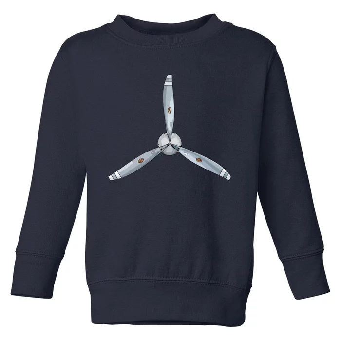 Aircraft Propeller Pilot Airplane Prop Aviation Design Toddler Sweatshirt