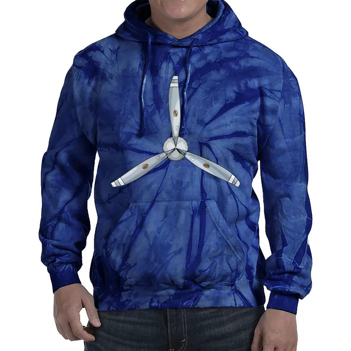 Aircraft Propeller Pilot Airplane Prop Aviation Design Tie Dye Hoodie