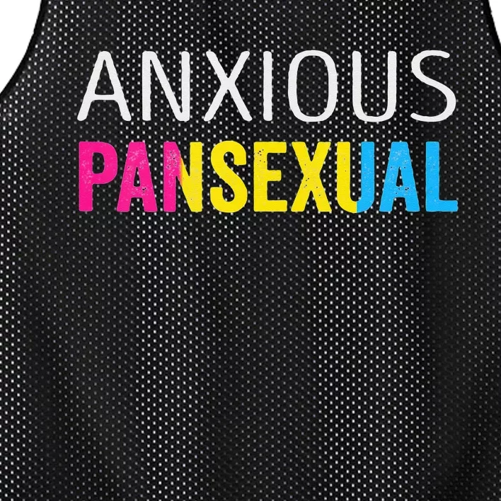 Anxious Pansexual Pride Mesh Reversible Basketball Jersey Tank