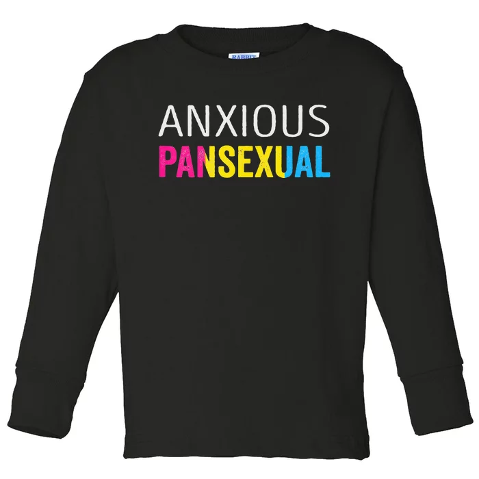 Anxious Pansexual Pride Toddler Long Sleeve Shirt