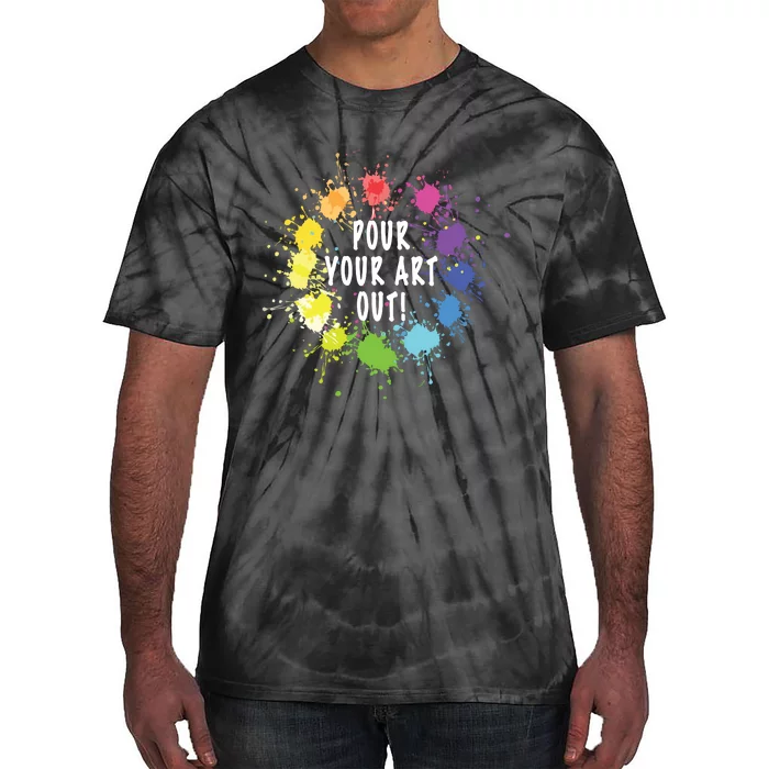 Acrylic Paint Pouring Artist Fluid Art Painter Color Whee Tie-Dye T-Shirt