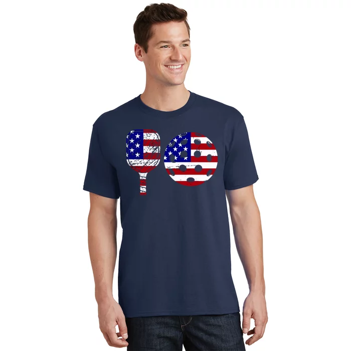 American Pickleball Paddle And Ball T-Shirt