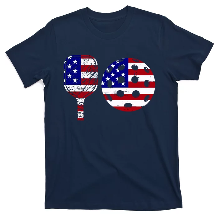 American Pickleball Paddle And Ball T-Shirt