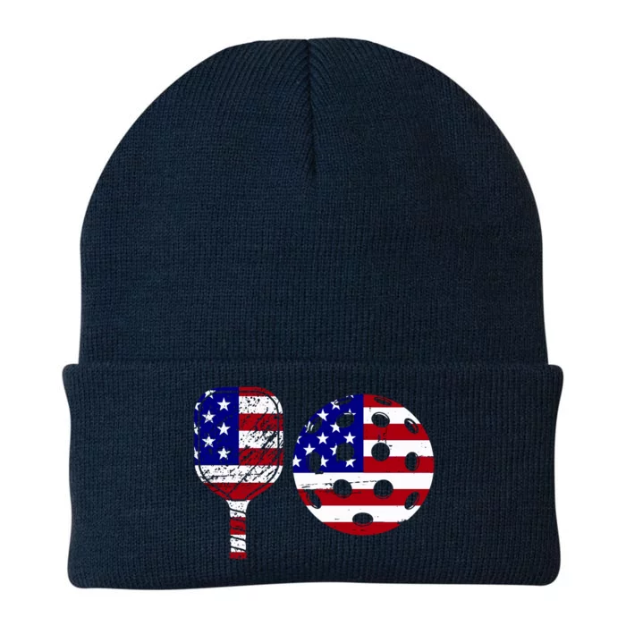 American Pickleball Paddle And Ball Knit Cap Winter Beanie