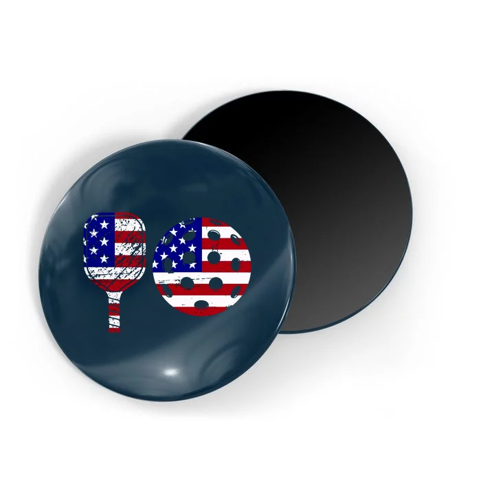 American Pickleball Paddle And Ball Magnet