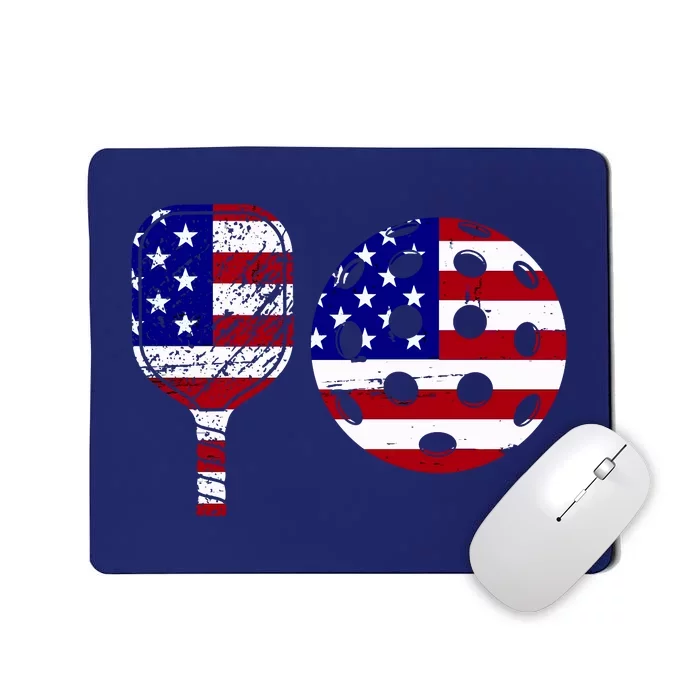 American Pickleball Paddle And Ball Mousepad