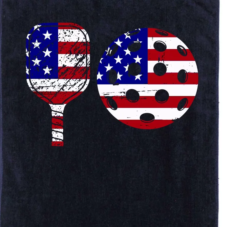 American Pickleball Paddle And Ball Platinum Collection Golf Towel