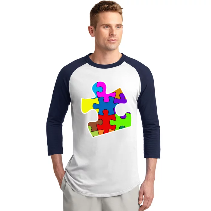 Autism Puzzle Piece Great Gift Autism Gift Baseball Sleeve Shirt