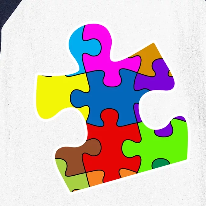 Autism Puzzle Piece Great Gift Autism Gift Baseball Sleeve Shirt