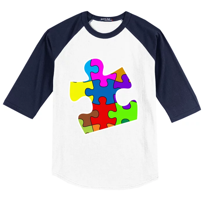 Autism Puzzle Piece Great Gift Autism Gift Baseball Sleeve Shirt