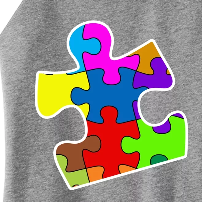 Autism Puzzle Piece Great Gift Autism Gift Women’s Perfect Tri Rocker Tank