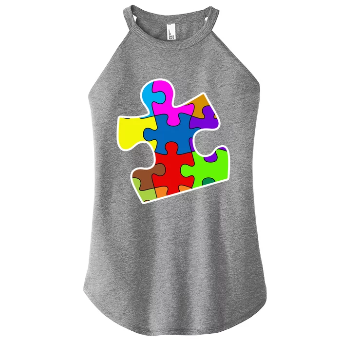 Autism Puzzle Piece Great Gift Autism Gift Women’s Perfect Tri Rocker Tank