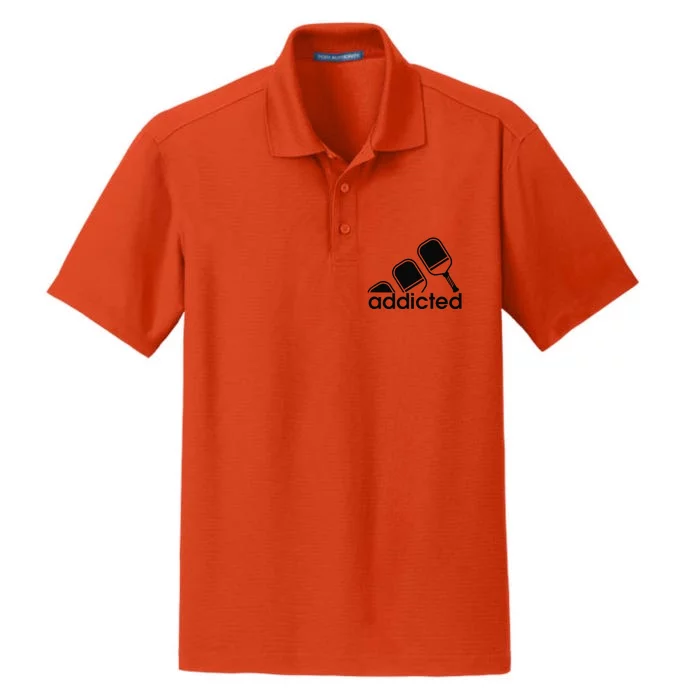 Addicted Pickleball Player Dry Zone Grid Performance Polo