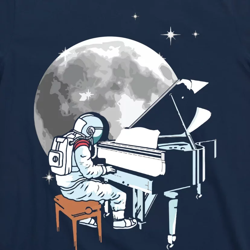 Astronaut Playing Piano Instrument Musician Pianist T-Shirt