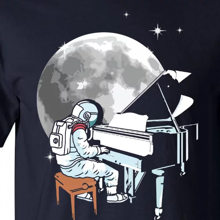 Astronaut Playing Piano Instrument Musician Pianist Tall T-Shirt