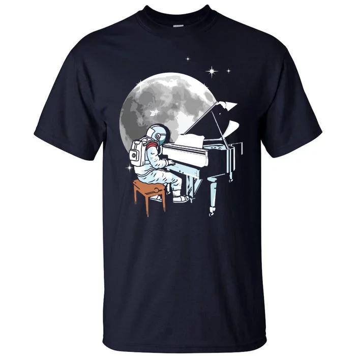 Astronaut Playing Piano Instrument Musician Pianist Tall T-Shirt