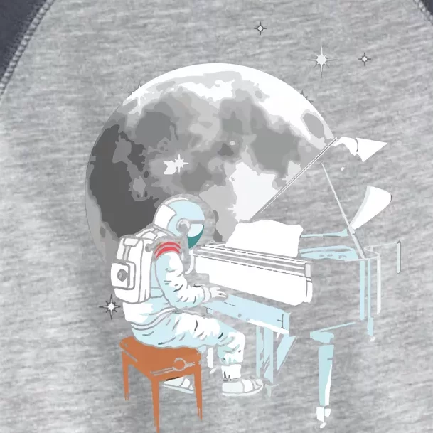 Astronaut Playing Piano Instrument Musician Pianist Toddler Fine Jersey T-Shirt