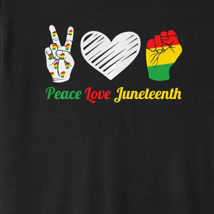 African Pride Peace Love Juneteenth Gift ChromaSoft Performance T-Shirt