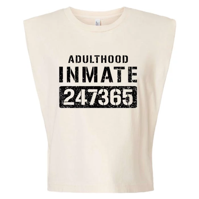 Adulthood Parent Prisoner Inmate Halloween Costume Garment-Dyed Women's Muscle Tee