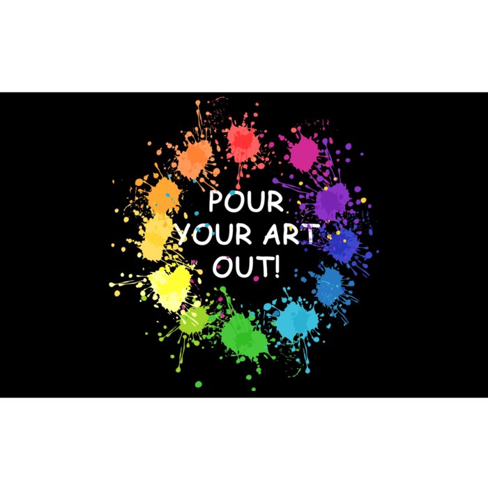 Acrylic Paint Pouring Artist Fluid Art Painter Color Wheel Bumper Sticker