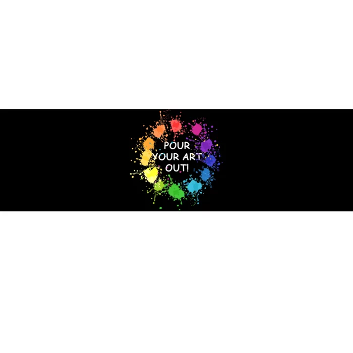 Acrylic Paint Pouring Artist Fluid Art Painter Color Wheel Bumper Sticker