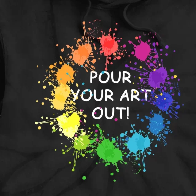 Acrylic Paint Pouring Artist Fluid Art Painter Color Wheel Tie Dye Hoodie