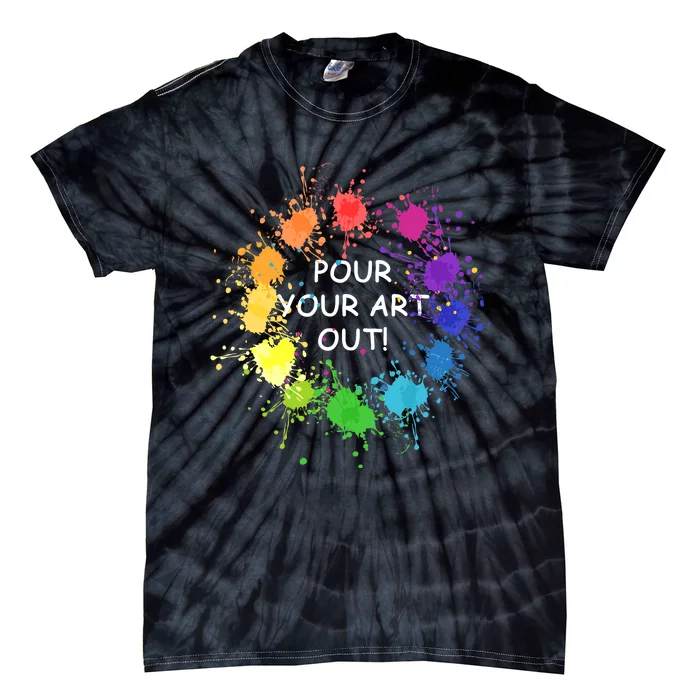 Acrylic Paint Pouring Artist Fluid Art Painter Color Wheel Tie-Dye T-Shirt