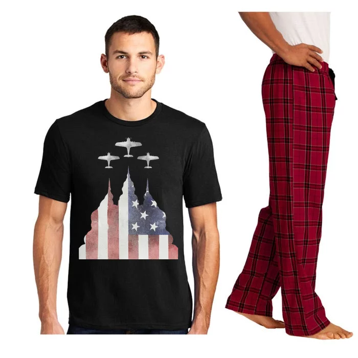 America Plane Patriotic Pajama Set