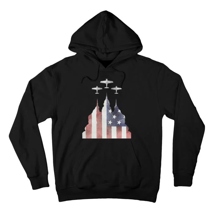 America Plane Patriotic Tall Hoodie