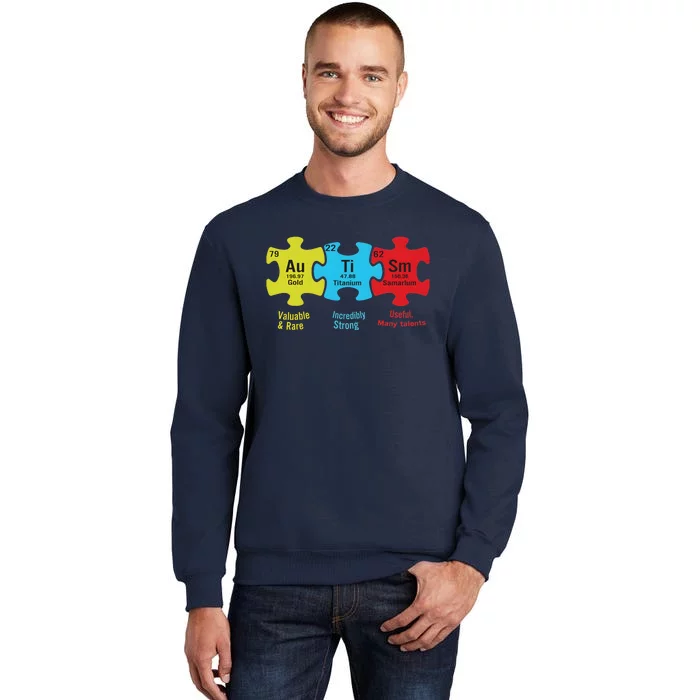 Autism Puzzle Piece Autism Awareness Month Tall Sweatshirt