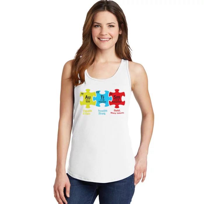 Autism Puzzle Piece Autism Awareness Month Ladies Essential Tank