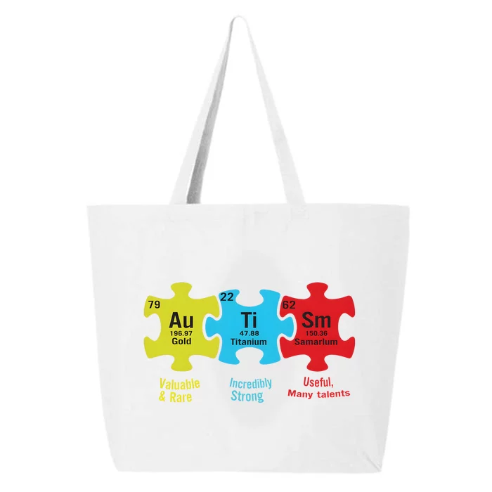 Autism Puzzle Piece Autism Awareness Month 25L Jumbo Tote