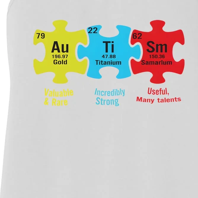 Autism Puzzle Piece Autism Awareness Month Women's Racerback Tank