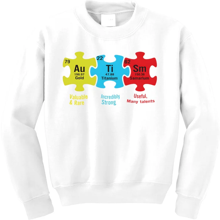 Autism Puzzle Piece Autism Awareness Month Kids Sweatshirt