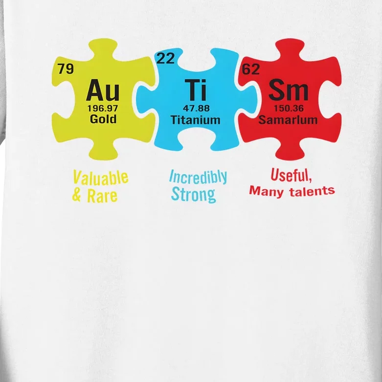 Autism Puzzle Piece Autism Awareness Month Kids Long Sleeve Shirt