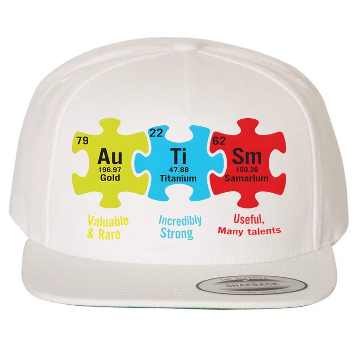 Autism Puzzle Piece Autism Awareness Month Wool Snapback Cap