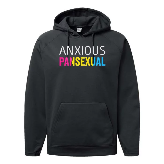 Anxious Pansexual Pride Performance Fleece Hoodie