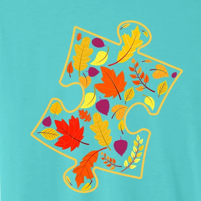 Autism Puzzle Piece Fall Season Autumn Autism Awareness ChromaSoft Performance T-Shirt